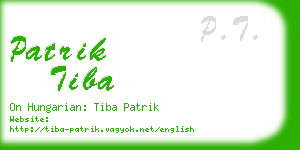 patrik tiba business card